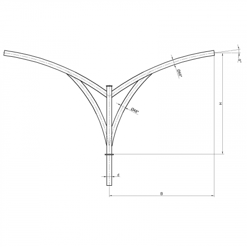 Консольный кронштейн двухрожковый К79-1,0-2,0-1-1